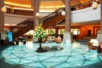 Luxury hotel lobby